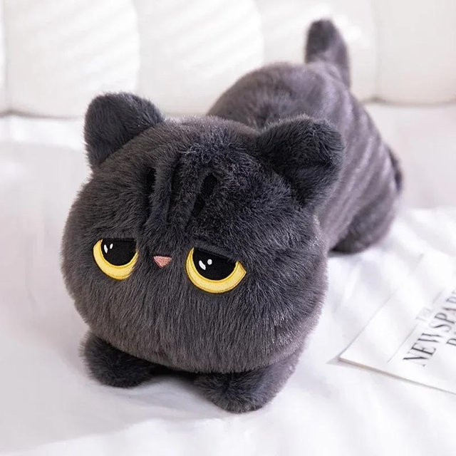 Yiran Health & Beauty Schwarze Katze Plüschtier Puppe, 50cm - Bild 1