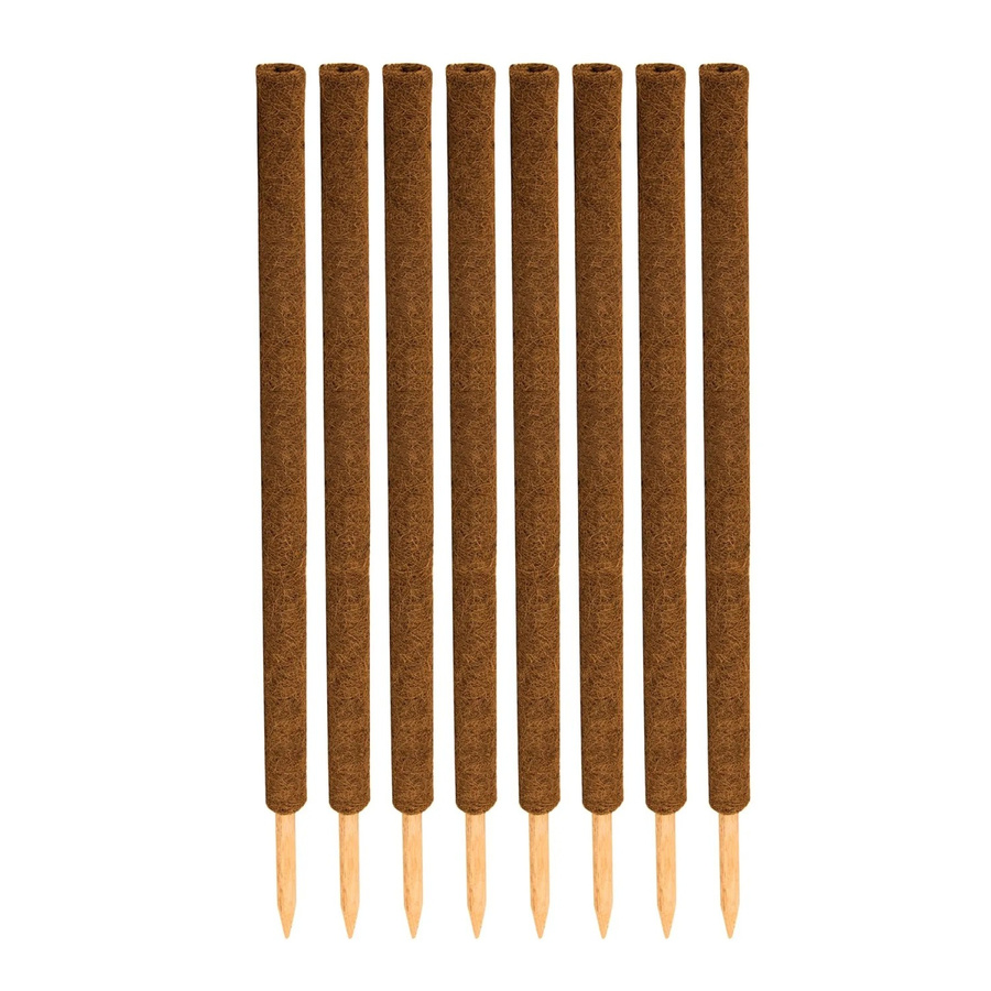 BigDean 8er Set Kokos-Pflanzstäbe aus natürlicher Kokosfaser für Monstera und Kletterpflanzen, braun, Höhe: 110 cm - Bild 2