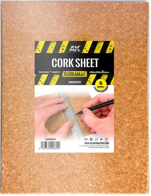 AK Interactive Cork Sheets, Coarse Grained, 1-teiliges Set - Bild 1