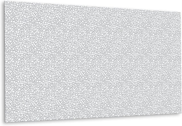 Tulup Wandpaneel Graues Mosaik aus PVC, Selbstklebendes Dekorpaneel in Fliesenoptik, B: 100 cm, H: 50 cm - Bild 1