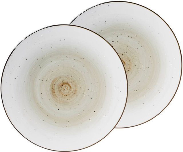 Ritzenhoff & Breker Speiseteller Cosmo 2er Set in Grau und Weiß Durchmesser: 30 cm - Bild 1
