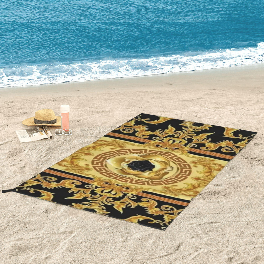 Schnelltrocknendes Mikrofaser Strandtuch mit Blumenmuster von JMG Household Supplies, Mehrfarbig, B/T: 70 x 140 cm - Bild 4