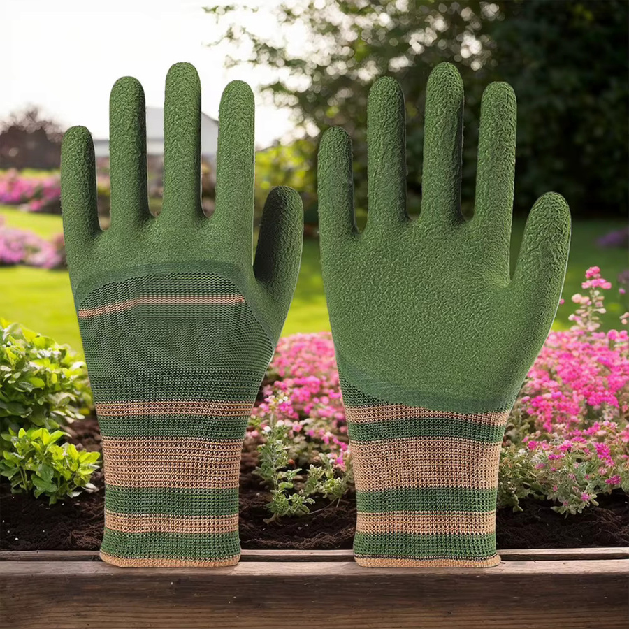 Jaysuing Gartenarbeitshandschuhe aus Nitril in Grün mit Mikroschaum-Beschichtung für die Gartenarbeit - Bild 4