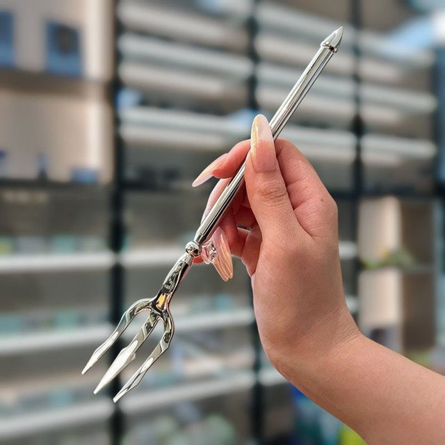 ACRDDK Besteck Gabel aus poliertem Edelstahl in Silber und Gold für Camping und Küche - Bild 1