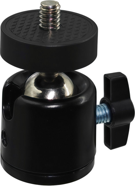 AKwing Verstellbare Rotationshalterung aus Aluminiumlegierung mit Kugelkopf-Adapter in Schwarz für DJI Insta360 GoPro und Action-Kameras - Bild 1