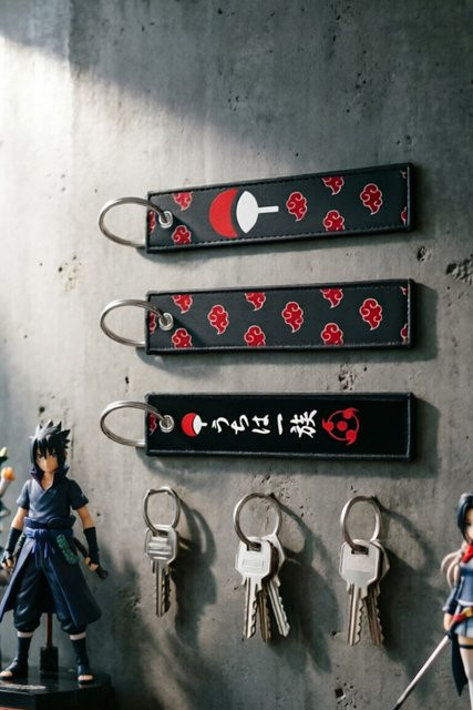 Schlüsselanhänger Japan Anime Uchiha Akatsuki Logo-Aufdruck, Herren - Bild 1