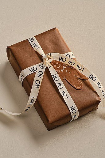 Jotex HOHOHO Weihnachtsband aus Textil und Papier in Beige und Braun - Bild 1