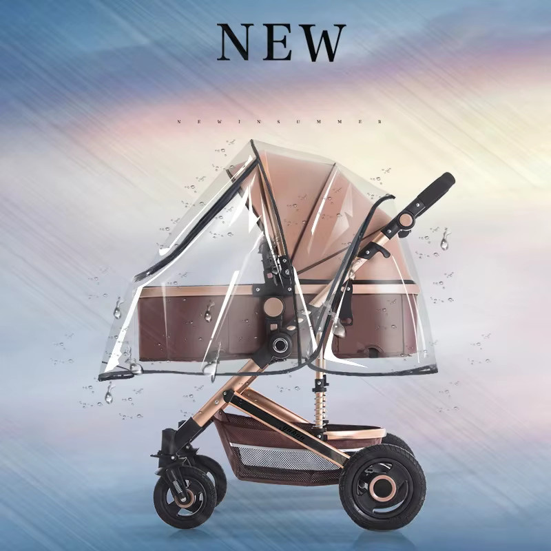 Universeller Baby Auto Wetterschutz als transparenter Wind- und Sonnenschutz sowie Regenregenschutz aus atmungsaktivem PVC - Bild 3