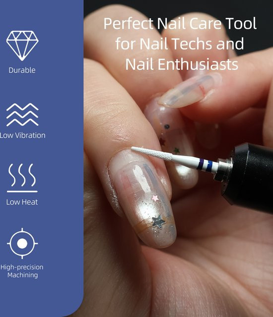HYTOOS Konischer Keramik-Nagelbohrer, Weiß, 1,5/2mm - Bild 1