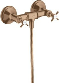 Hansgrohe Axor Montreux Zweigriff-Brausearmatur in gebürstetem Roségold - Bild 1
