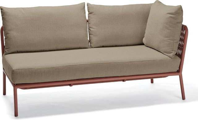 Stern Element Romy Lounge 2-Sitzer aus Aluminium mit Terra Kordel und Kissenset in Muskat - Bild 1