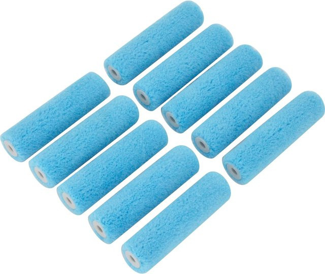 LUX-TOOLS Teflon-Walzen Refill-Sleeves aus Polyester, Blau, Breite: 10 cm, 10 Stück - Bild 1