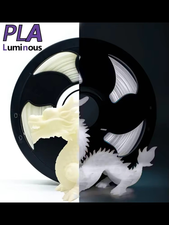 MANLANG PLA Luminous 3D-Drucker-Filament Weiß, 250 g Spule, im Dunkeln leuchtend, für FDM-Drucker - Bild 4