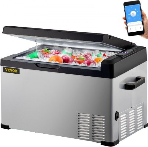 VEVOR Kompressor-Auto-Kühlschrank mit 32 Qt, tragbarer Gefrierschrank Single Zone für Auto, LKW, Wohnmobil und Boot, Kühlbereich von -20 °C bis 20 °C, 12/24V DC & 110-240V AC - Bild 1