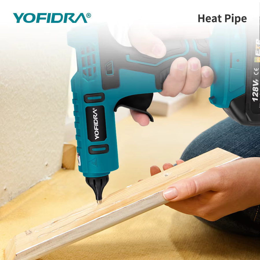 YOFIDRA Heißklebepistole 100 W mit 10 Klebesticks 11 mm für Makita Akku - Bild 2