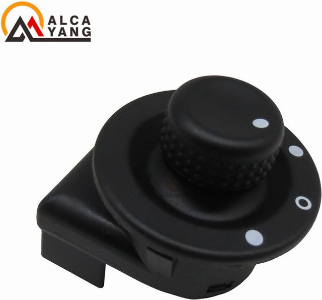 Malcayang Elektrischer Rückspiegel-Steuerknopf in Schwarz für Renault Clio III MK3, Laguna 2, Scenic, Megane II und Kangoo, Teilenummer 8200-002442 - Bild 1
