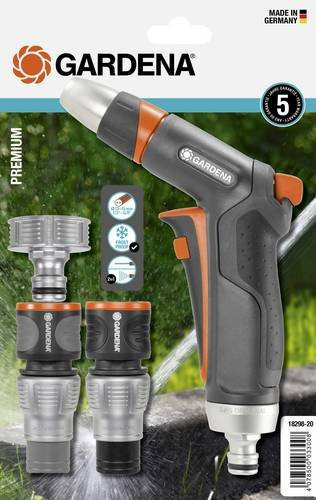 Gardena Reinigungsspritzen-Set Premium 4-teilig mit 1/2 Zoll Anschluss in Rot, Schwarz und Silber - Bild 2