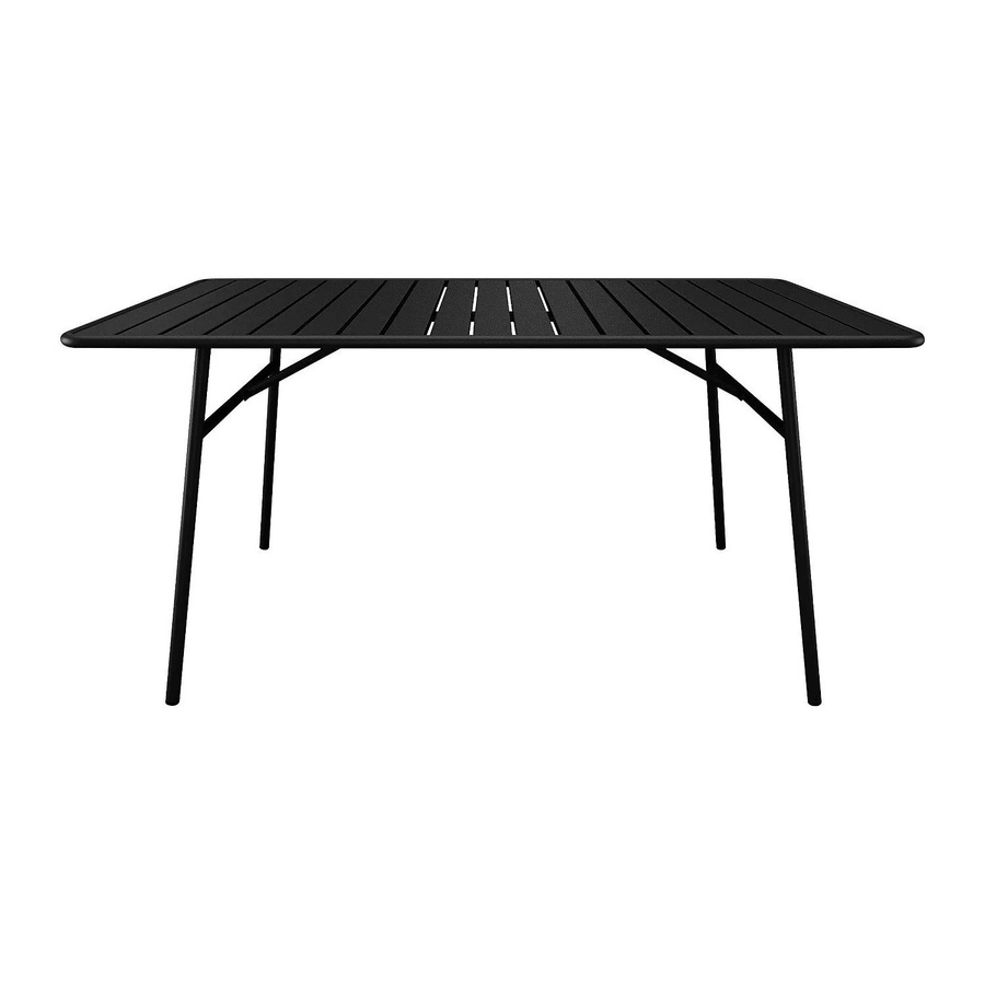 Gartentisch Mirmande von MYLIA aus Metall in Schwarz, rechteckig - Bild 2
