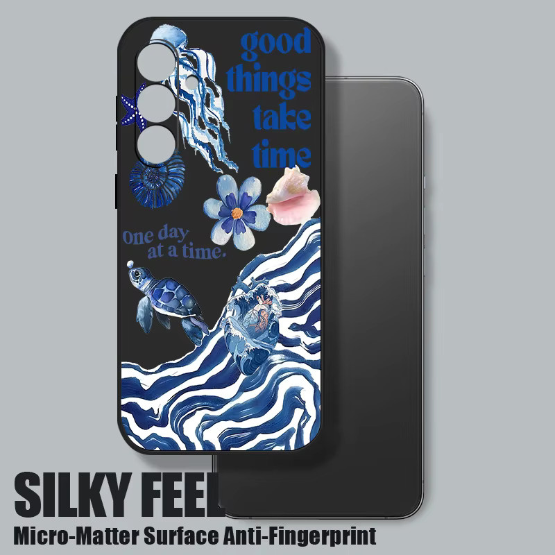 MOESOE Handyhülle mit Meer-Landschaft und Wellen-Druck für Samsung Galaxy S25 FE S24 S23 S22 Ultra S23 Plus A56 A17 A16 A36 A55 A54 A15 5G in Lila - Bild 5