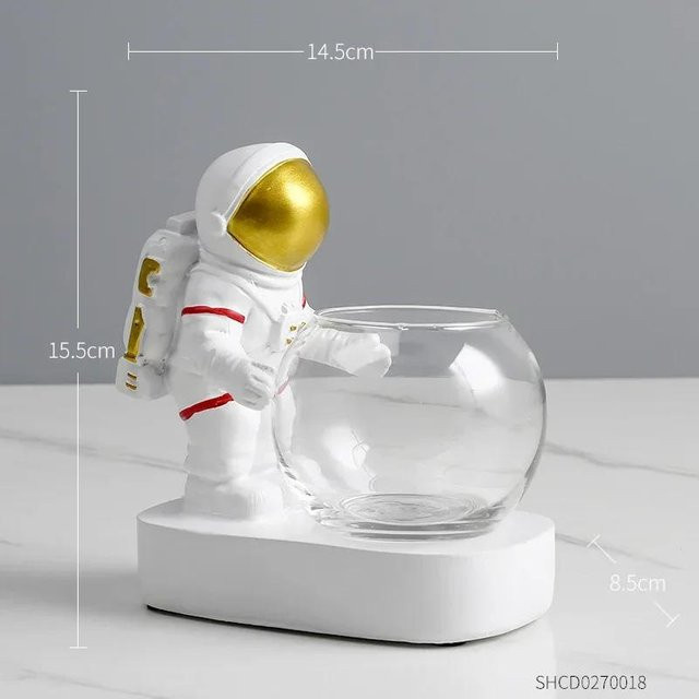 Moderne Astronaut Glasvase für hydroponische Pflanzen als dekorative Tischdekoration von Household supplies MH - Bild 1