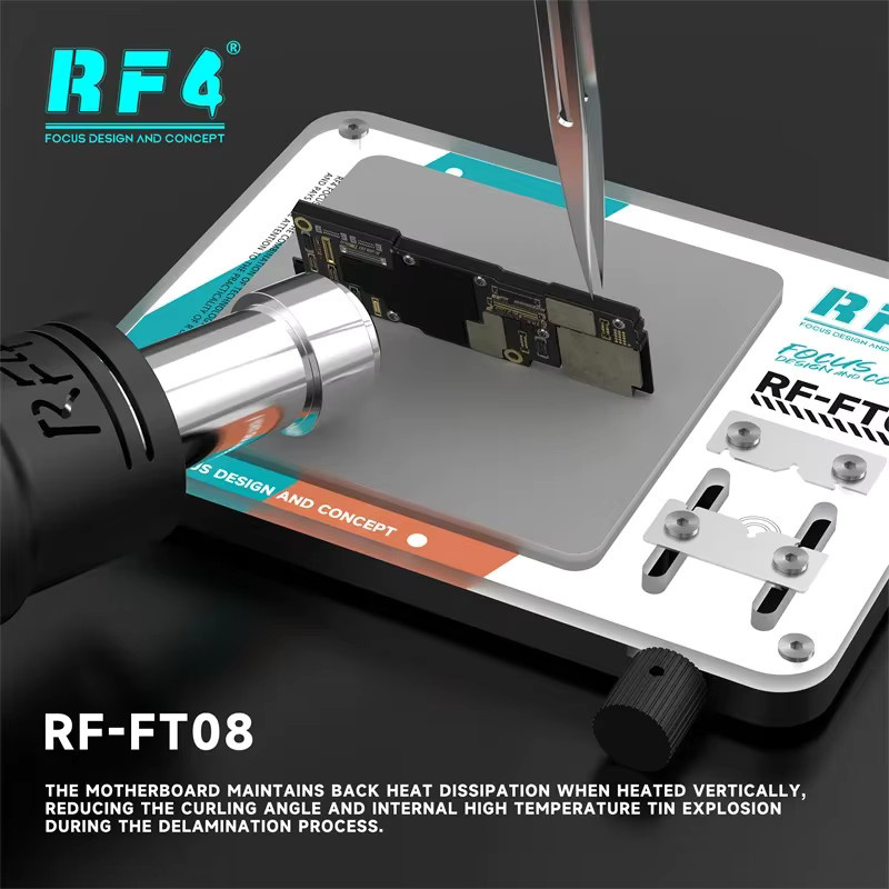 RF4 RF-FT08 Multifunktionale Reparatur-Arbeitsmatte für Mobiltelefone, CPU und IC-Präzisionskomponenten mit Halter und Lötwerkzeug - Bild 6