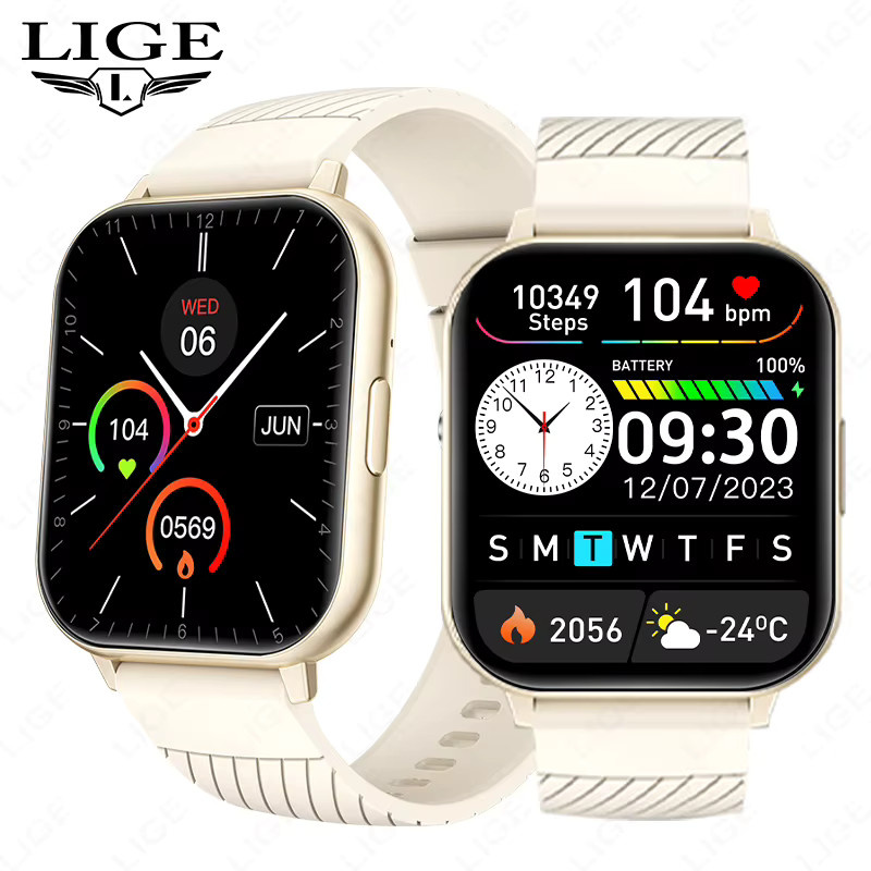 LIGE Smartwatch mit Bluetooth-Anruffunktion und Voll-Touchscreen, Wasserdichte Sport Fitness Tracker für Damen und Männer, Schwarz - Bild 7