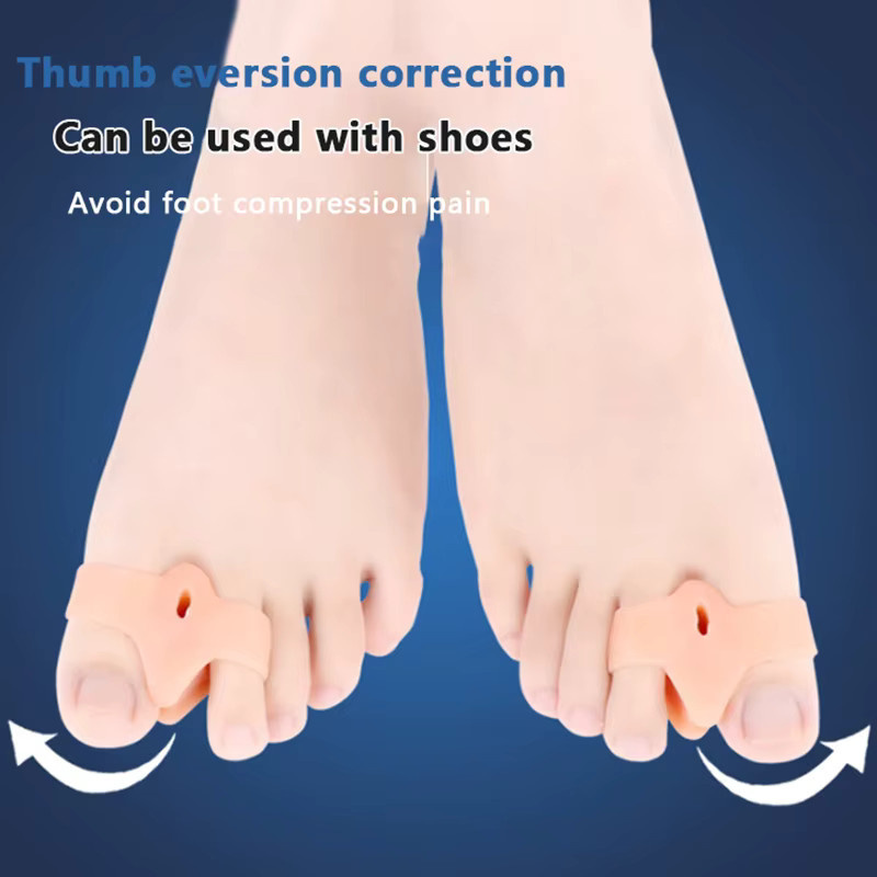 HNKMP Hallux Valgus Protector Silikon Gel Daumen Korrektor, 2 Stück, Nude - Bild 4