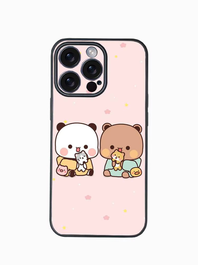 B-Bubu und D-Dudu Handyhülle mit Metallknöpfen für iPhone 12 bis iPhone 17 Pro Max - Bild 4