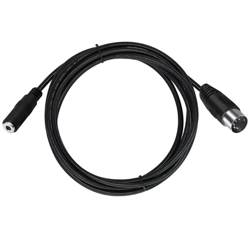 BSN Stereo-Audio-Adapterkabel von 3,5 mm Klinke auf 5-poligen MIDI-DIN-Stecker, Schwarz, Länge: 0,5 m - Bild 5