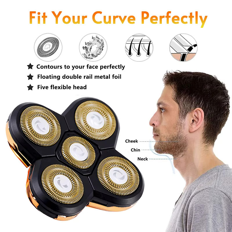FEMVY Ersatzkopf-Set für elektrischen Rasierer, Nase Trimmer und Gesichtspflege, Unisex - Bild 2