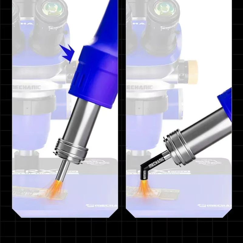 MECHANIC 861 Diagonale Luftdüse Schrägdüse für gleichmäßige Erwärmung bei PCB-Schweißreparaturen in den Größen 5 mm, 6 mm, 8 mm, 10 mm und 12 mm - Bild 4