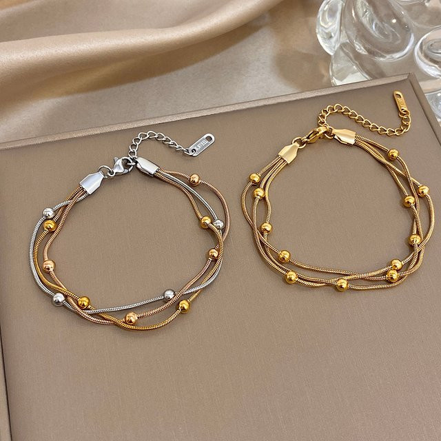 Slavena Armband, Edelstahl, Gold und Silber, Perlen, Damen - Bild 1