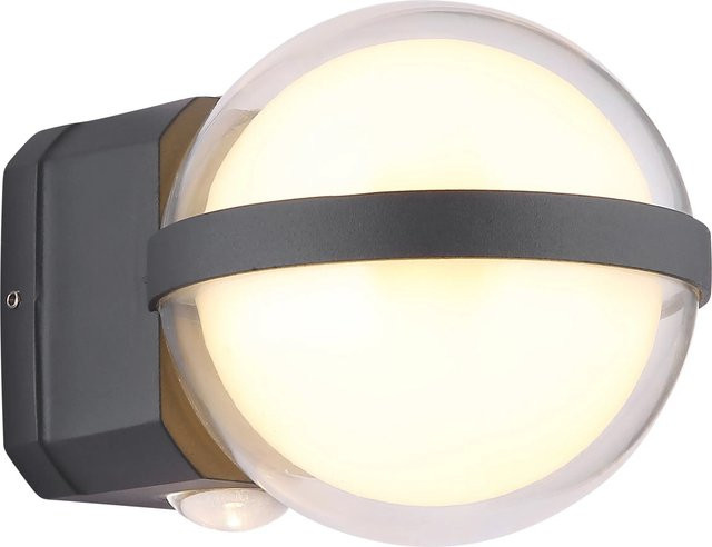 Globo Außenleuchte Illi Up-Down Wandleuchte aus Aluminium in Anthrazit, Durchmesser: 11 cm, Höhe: 10,5 cm - Bild 1