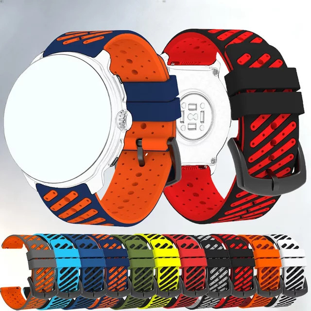 QCTOG Uhrenarmband Silikon, 22mm, Schwarz, Unisex - Bild 1