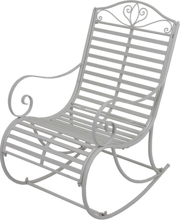 Schaukelstuhl TAMBO von GARDEN PLEASURE aus Eisen in Weiß, B/T/H: 57 x 99,5 x 84 cm