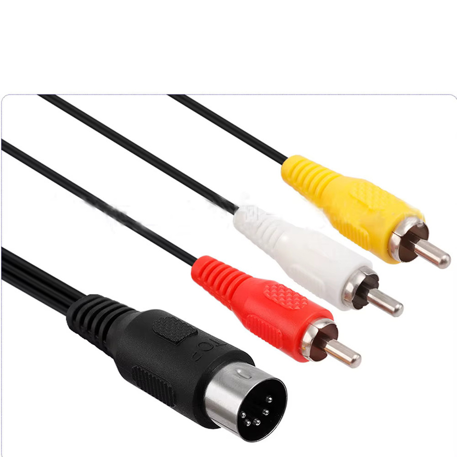 xunbeifang AV-Audio-Video-Kabel für SEGA Mega Drive 1 und Genesis 1 mit 3 RCA-Anschlüssen, Länge: 1,8 m - Bild 5