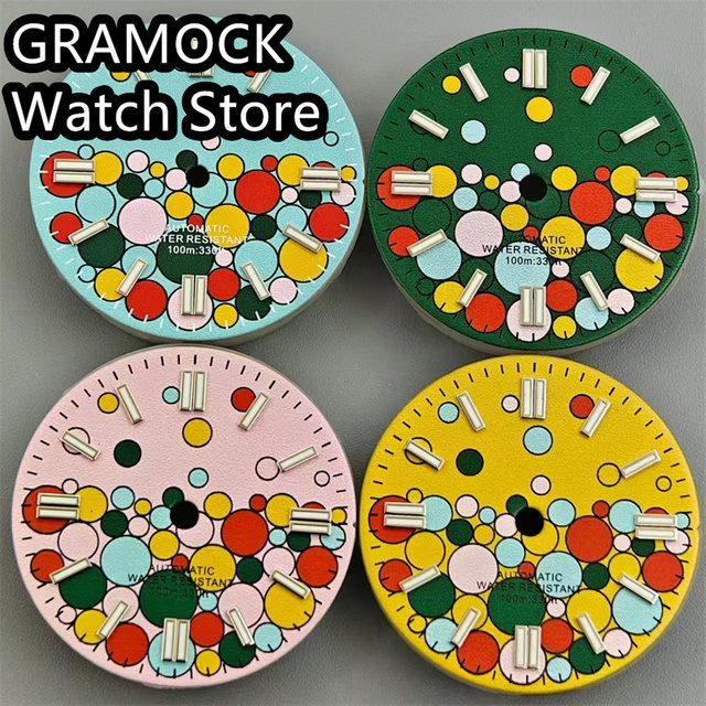 Gramock Zifferblatt, grün leuchtend, 29 mm, Unisex - Bild 1
