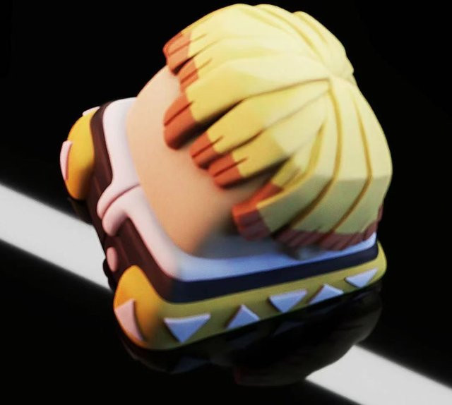 Demon Slayer Anime Tastenkappe für mechanische Tastaturen Kamado Tanjiro und Agatsuma Zenitsu ESC-Taste Multicolor - Bild 1