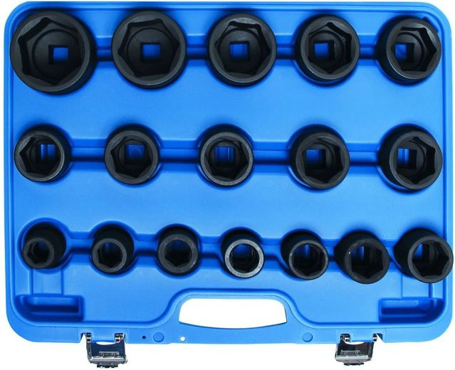 BGS 17-teiliges Kraft-Steckschlüssel-Einsatz-Set 5242 aus Chrome-Molybdän-Stahl in Blau, 3/4 Zoll - Bild 1