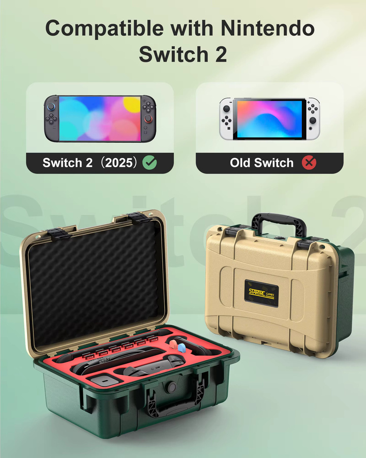 Nintendo Switch 2 Tragetasche Blue – Harte und wasserdichte Aufbewahrungstasche als Reisekoffer für deine Spielkonsole - Bild 3