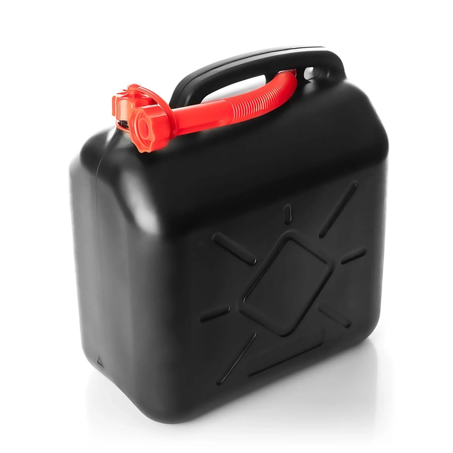 BigDean Benzinkanister mit flexiblem Ausgießer für Benzin, Diesel und AdBlue, 20 l, Schwarz-Rot, UN-zugelassen - Bild 2
