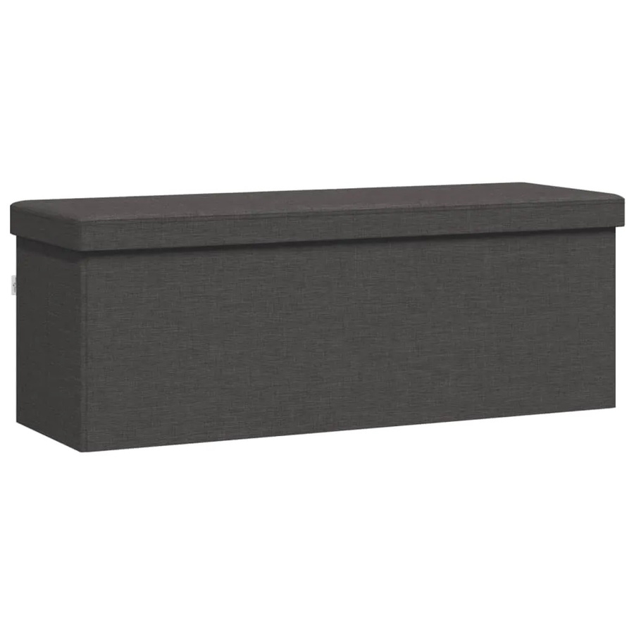 vidaXL Sitzbank mit Stauraum in Dunkelgrau Leinenoptik B/T/H: 110 x 38 x 38 cm - Bild 2