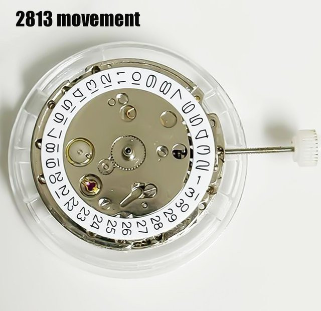 OAKCHARM Uhrenreparaturteile, 2813 Uhrwerk, Einzelkalender, Automatik, Silber - Bild 1
