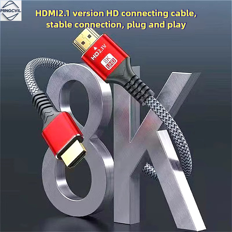 MINGCVIL HDMI 2.1 Kabel mit 48Gbps für 8K 60Hz und 4K 120Hz, HDR und 3D-Video für HDTV und PC - Bild 3