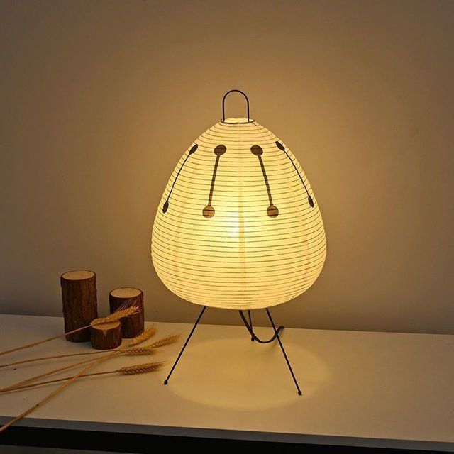 Claeted LED Moderne Tischlampe aus weißem Xuan Papier für Wohnzimmer, Schlafzimmer und Hotel - Bild 1