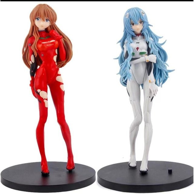 Evangelion Figuren Set, Rei Ayanami und Asuka Langley, Stehendes Modell, PVC Statue, ab 14 Jahren - Bild 1