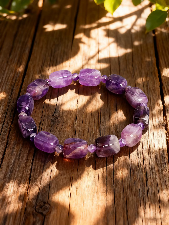 EmbraceNature Amethyst-Armband, Naturstein, Bunt, Unisex - Bild 3