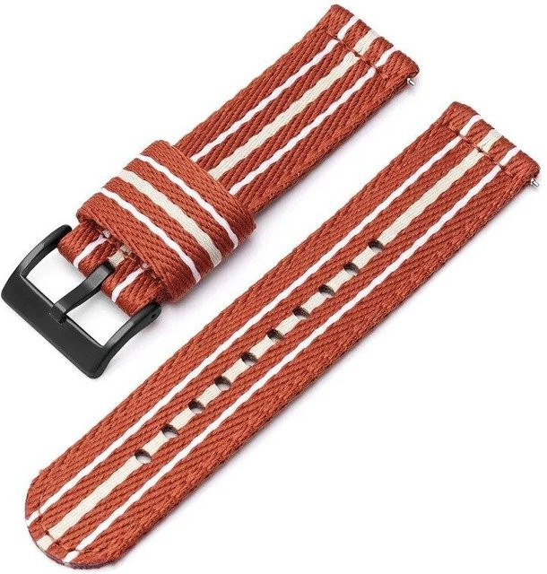 Uhrenarmband Nylon, gestreift, Edelstahl-Schnalle, 20 mm, 22 mm, Unisex - Bild 1