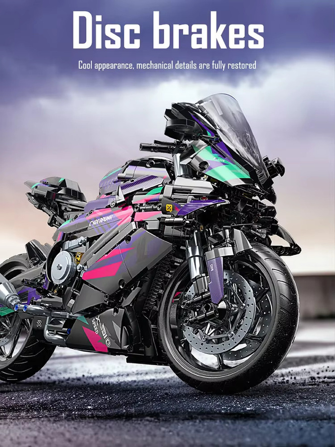TOYLINX Motorrad Bausteine, Superbike, 2096 Teile - Bild 6