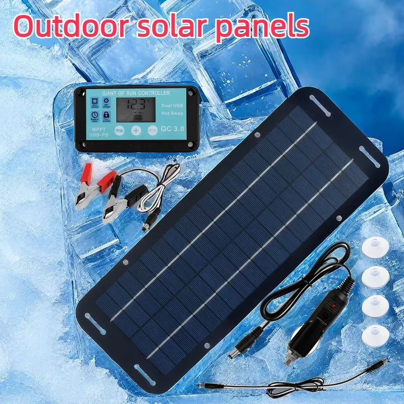 12V Solarpanel Kit IP65 Wasserdichtes Solar-Erhaltungsladegerät in Blau für das Auto - Bild 2